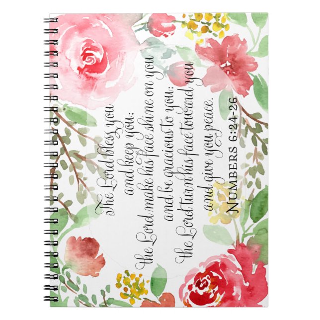 Carnet La bénédiction | Art Écriture | Numéros 6:24-26 (Devant)