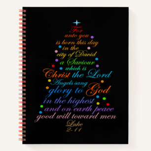 Carnet La Bible des versets de Noël