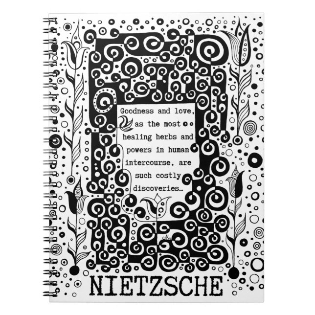 Carnet La bonté et l'amour citation de Nietzsche (Devant)