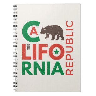 Carnet La Californie avec le logo d'ours gris