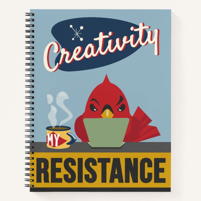 Carnet "La créativité c'est ma résistance" - Grille de po (Devant)