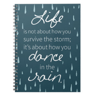 Carnet La danse de l'affirmation dans la pluie Citations