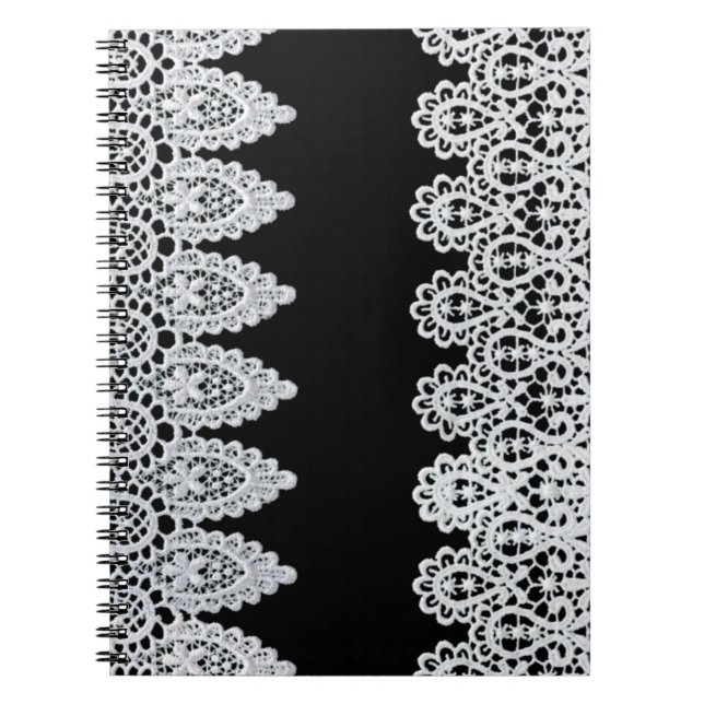 Carnet La dentelle blanche forme une frontière sensible (Devant)