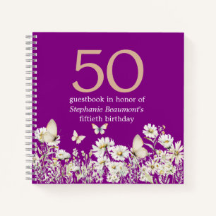 Carnet La Fleur sauvage blanche de la femme surprise 50èm