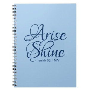 Carnet La foi chrétienne se lève et brille Bible Verse Bl