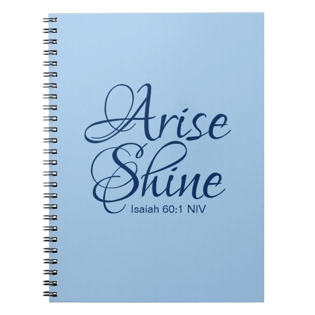 Carnet La foi chrétienne se lève et brille Bible Verse Bl (Devant)