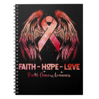 Carnet La foi espère aimer cancer du sein ailes roses ret