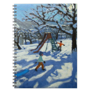 Carnet La glissière en hiver Bourg St Moritz