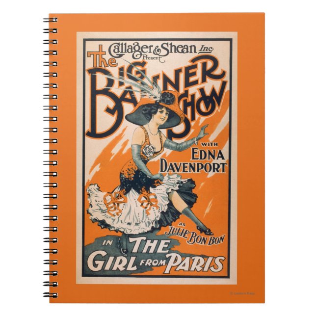Carnet La Grande Bannière "La fille de Paris" (Devant)