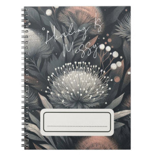Carnet La guérison est embêtante - Fleur de minuit Art bo
