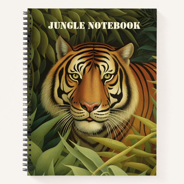 Carnet La jungle de l'Art numérique tigre du Bengale (Devant)