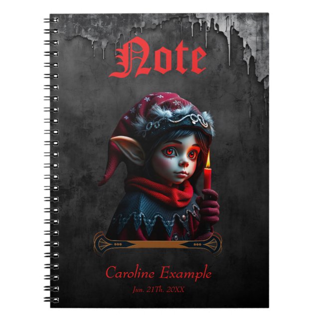 Carnet La magie de l'elfe gothique sous la pleine lune. (Devant)