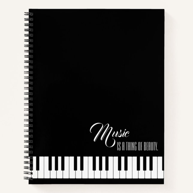 Carnet La Musique Est Une Chose De Beauté (Devant)
