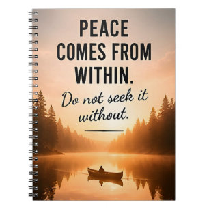 Carnet 🕊️ La paix vient de l'intérieur, inspiration quot
