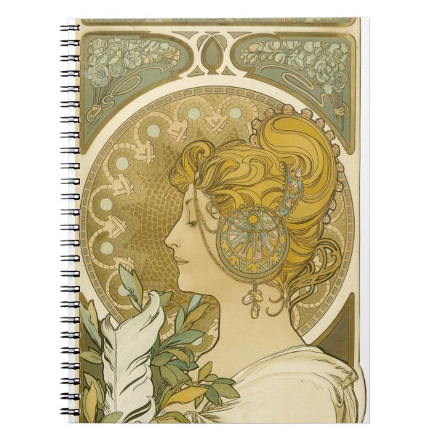 Carnet La Plume d'Alphonse Mucha (Devant)
