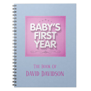 Carnet La première année du bébé personnalisé