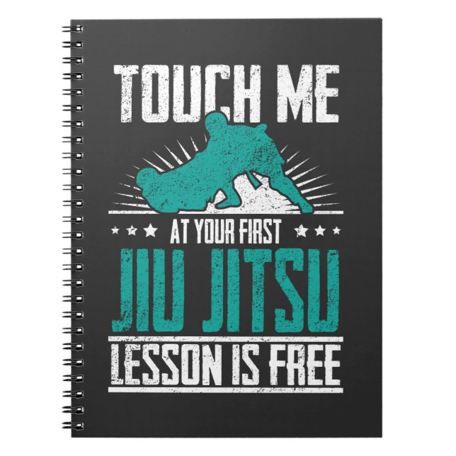 Carnet La première leçon de Jiu Jitsu est librement BJJ (Devant)