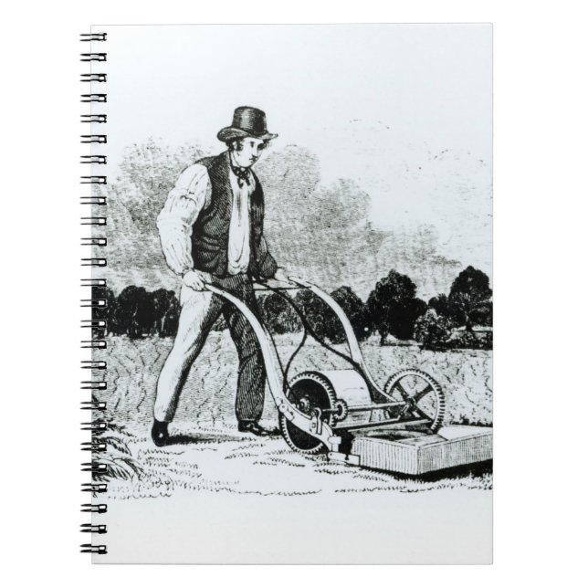 Carnet La première tondeuse à gazon (gravure) (photo de (Devant)