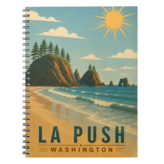 Carnet La Push, Bébé! Affiche d'art de voyage côtier vint