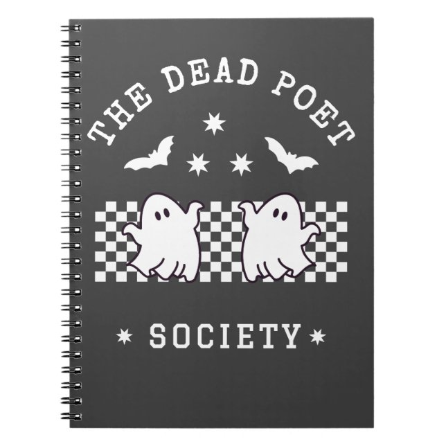 Carnet La Société des Poètes Morts Cute Ghost Halloween (Devant)