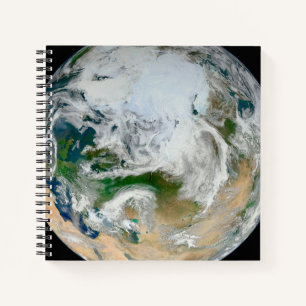 Carnet La Terre Montre L'Arctique, L'Europe Et L'Asie.