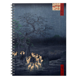 Carnet La veille du Nouvel An Foxfires Tree Utagawa Hiros