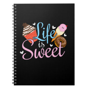 Carnet La vie de gourmand est douce Citation de cuisson -