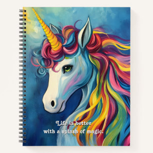 Carnet La vie de licorne est meilleure avec une touche de