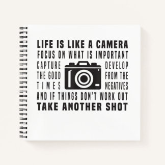 Carnet La Vie Du Photographe Est Comme Une Caméra Photogr