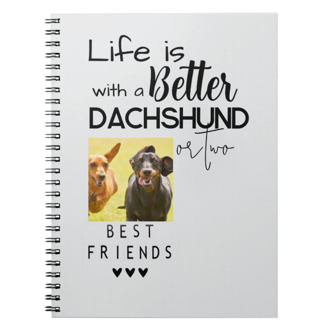 Carnet La vie est meilleure avec Dachshunds Best Friends  (Devant)