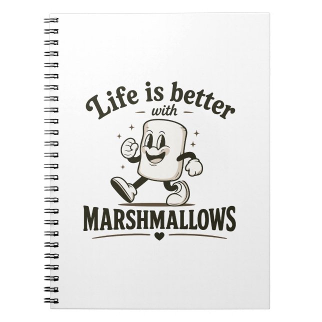 Carnet La vie est meilleure avec des marshmallows (Devant)