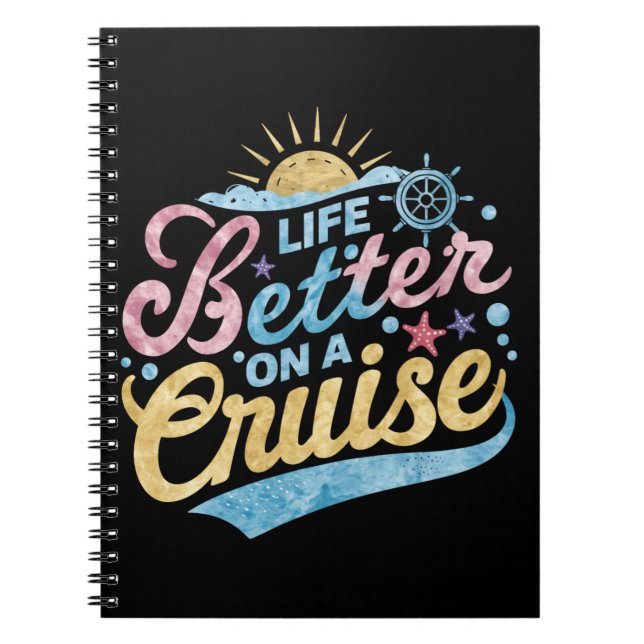 Carnet La Vie Est Meilleure Sur Une Croisière Famille Vac (Devant)