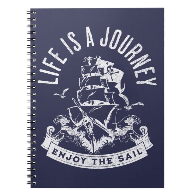 Carnet La vie est un voyage, profiter de la voile (Devant)