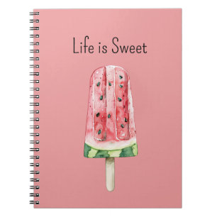 Carnet La vie est une sucette de pastèque sucrée