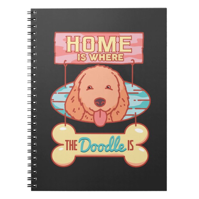 Carnet Labradoodle doré (Devant)