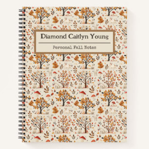 Carnet Labrador Cute Fall Automne Motif Monogramme