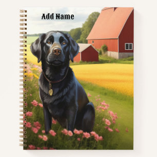 Carnet Labrador Retriever à la ferme