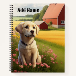 Carnet Labrador Retriever à la ferme