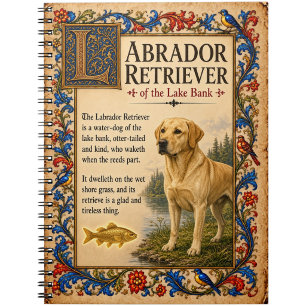 Carnet Labrador Retriever, Art du Bestiaire Médiéval