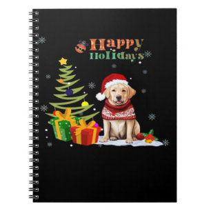 Carnet Labrador Retriever Chien de Noël Joyeuses Fêtes Sa