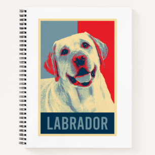 Carnet Labrador Retriever Chien Portrait Pop Art