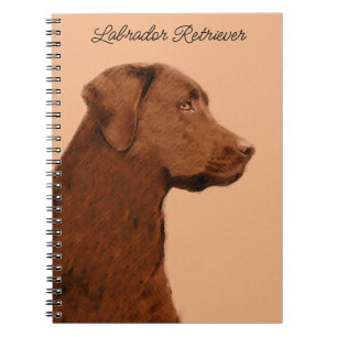 Carnet Labrador Retriever (Chocolat) Peinture - Chien Art