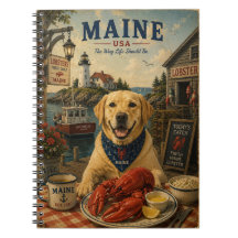 Labrador Retriever dans le Maine Art de voyage vin