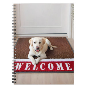 Carnet Labrador Retriever On Welcome Mat