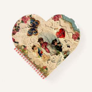 CARNET LACE ANTIQUE VALENTINE, CUPIDE, AMOUREUX ET BOUTTE