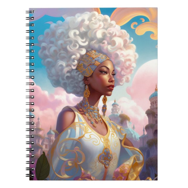 Carnet Lady In Surreal World Art Africain Américain (Devant)