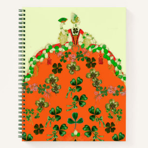Carnet LADY ORANGE, Jour de l'ART DÉCO SHAMROCK St. Patr
