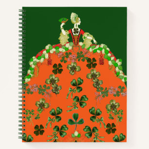 Carnet LADY ORANGE, TRÈFLES Saint-Patrick Vert