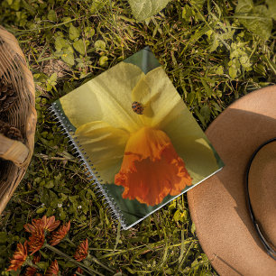 Carnet Ladybug sur la jonquille jaune Floral