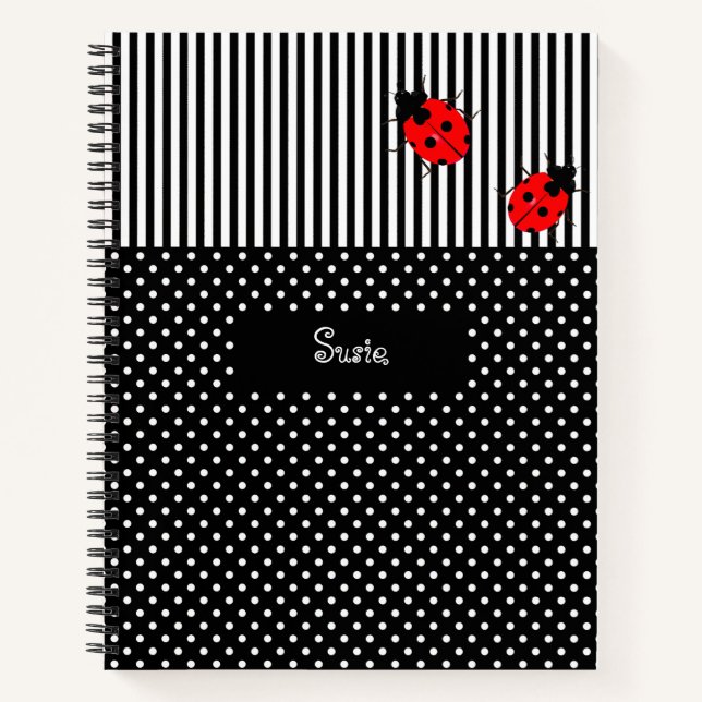 Carnet Ladybugs Spiral Design Ordinateur portable sur mes (Devant)
